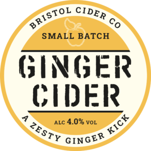 Ginger cider label - Bristol Cider