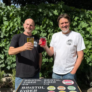 Mark and Jon drinking Bristol Cider